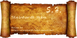 Steinhardt Huba névjegykártya
